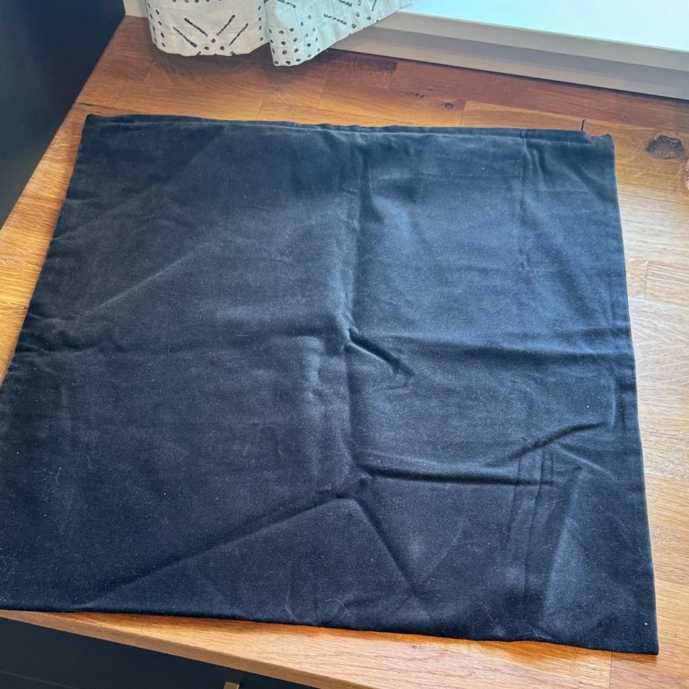 Two IKEA Sanela (black velvet) pillow covers